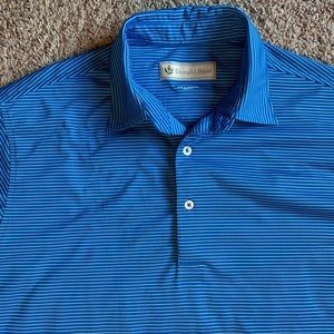 Donald Ross Golf Polo Shirt Somerset Country Club Minnesota XL Blue Stripes